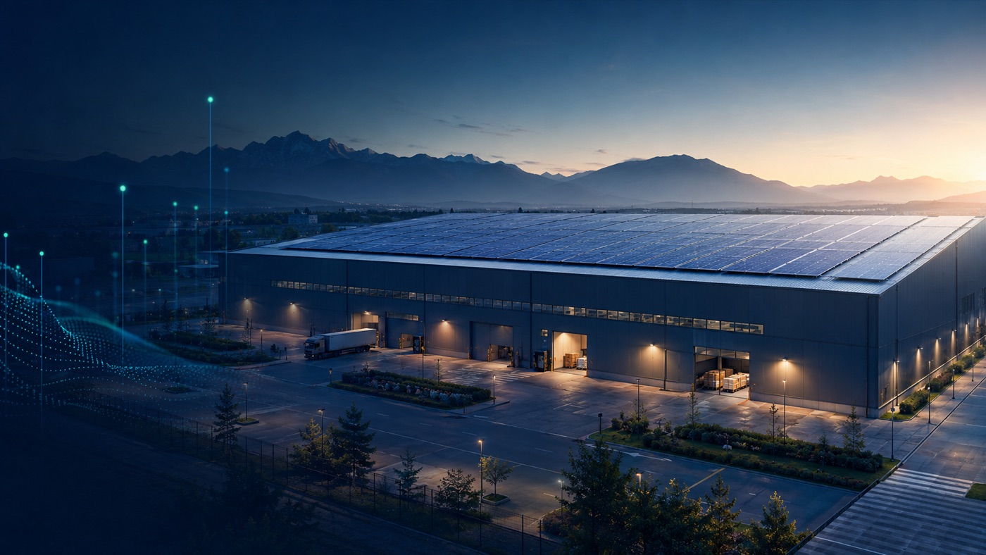 Capannone industriale con impianto fotovoltaico Vallenergia in Valle d'Aosta