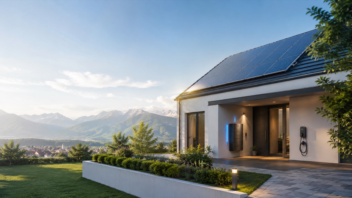 Casa con impianto fotovoltaico Vallenergia